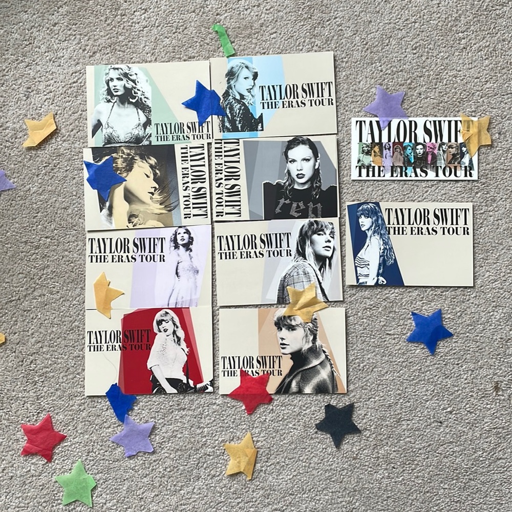Taylor Swift Eras Tour postcards and sticker